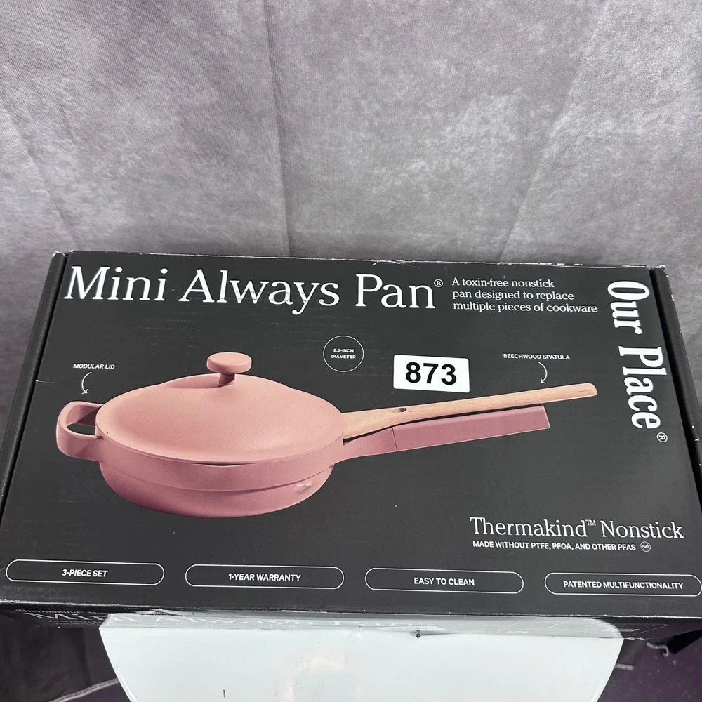 Our Place Mini Always Pan Spice 8.5 Inch Nonstick 3 Piece Set Thermakind Ceramic